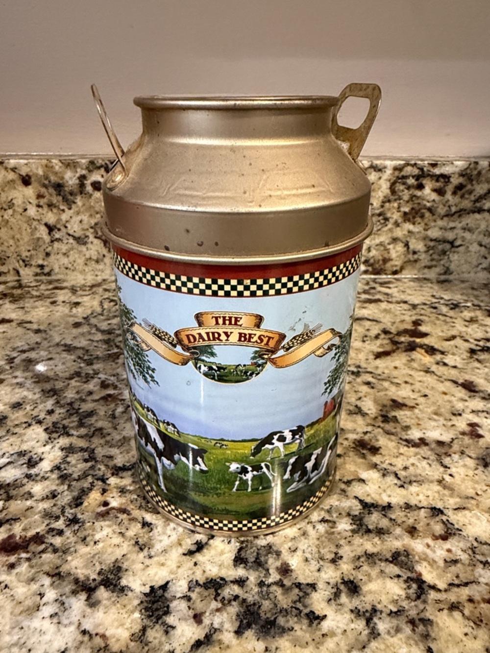 The Dairy Best Decorative Milk Can - Blue, Green, Gold